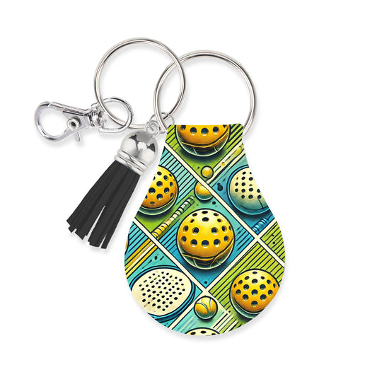 Jolitee Neoprene AirTag Compatible Case Keychain – Durable & Stylish Holder with Secure Ring and Clip, Compatible with Apple AirTag (Pickleball) by Jolitee